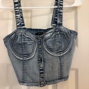 Denim crop top